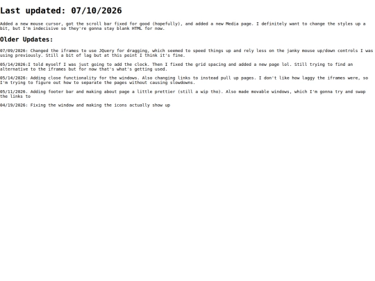 updates screenshot