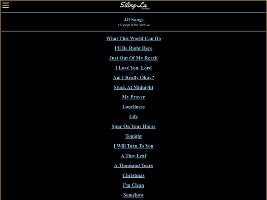 songs/all screenshot