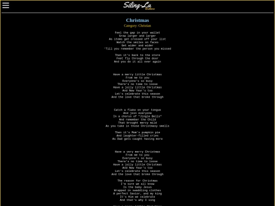 songs/christian/christmas screenshot