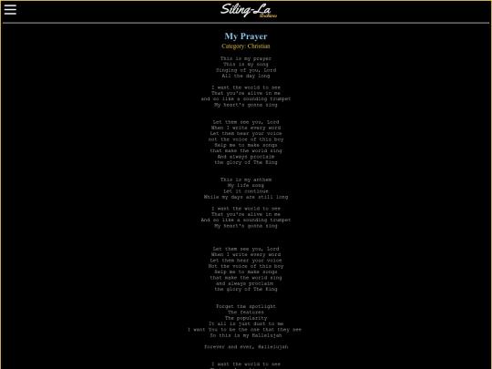 songs/christian/my-prayer screenshot
