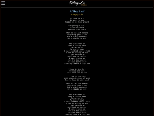 songs/life/a-tiny-leaf screenshot