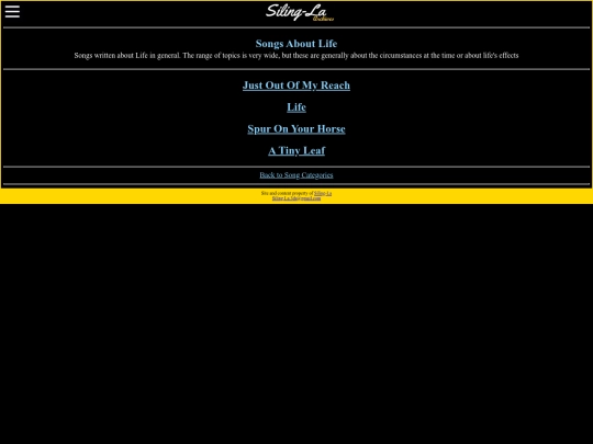 songs/life screenshot