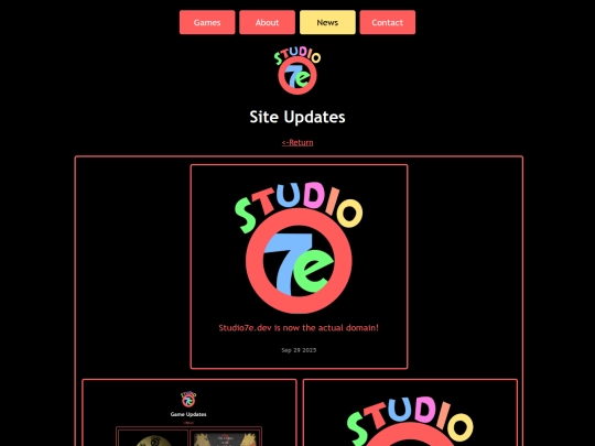 news/site-updates screenshot