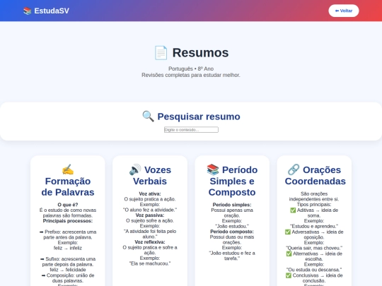 resumos-portugues8 screenshot