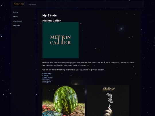 music/my bands screenshot