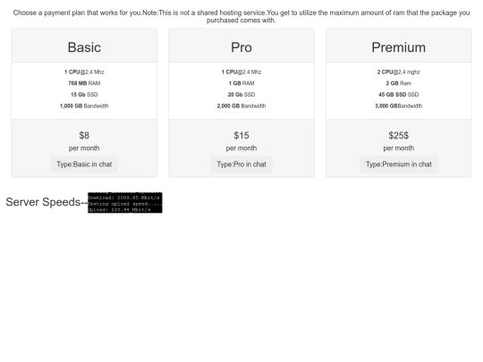 Hosting screenshot