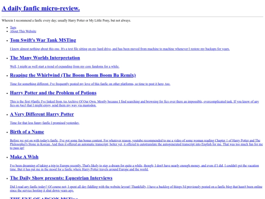 tags/fanfic screenshot
