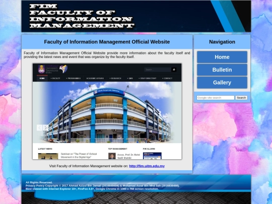 website screenshot