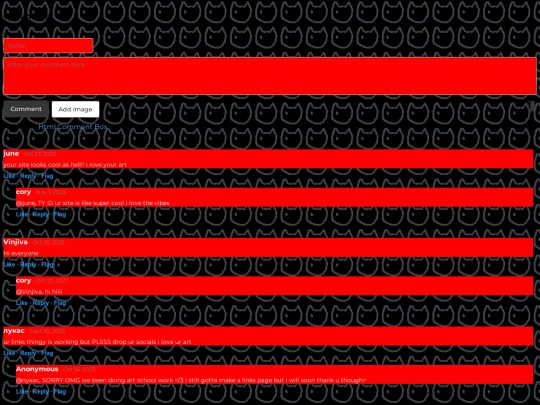 guestbook screenshot