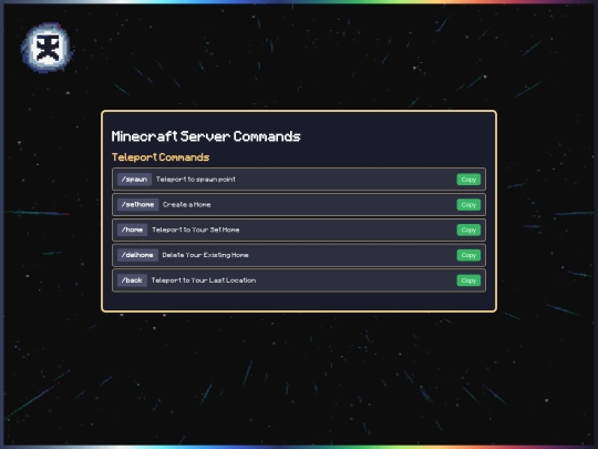 commands screenshot