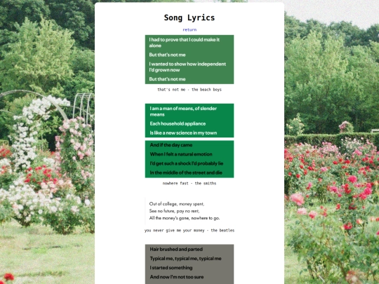 Bookmarks/Lyrics screenshot