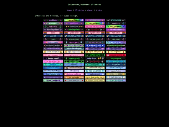 blinkies-interests screenshot