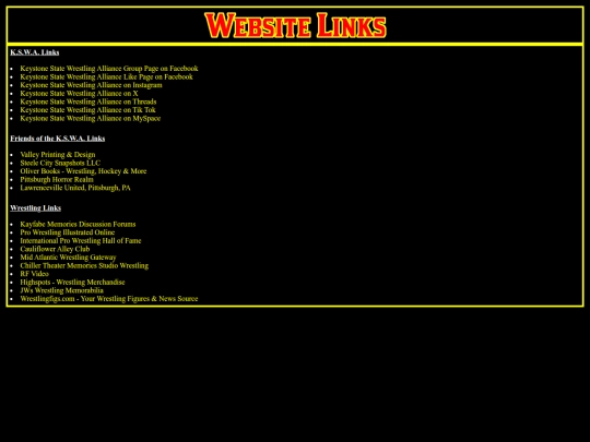 kswawebsitelinks screenshot
