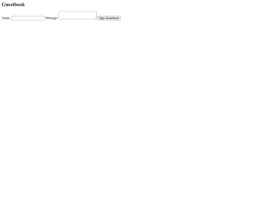 guestbook screenshot