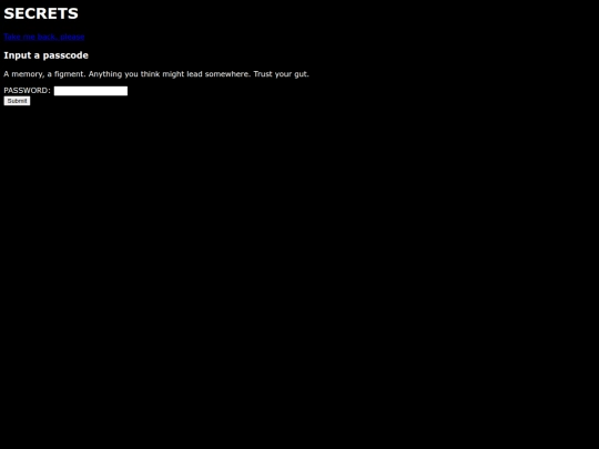 secrets screenshot