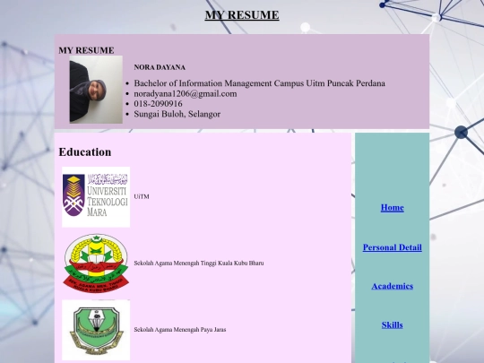 academics screenshot