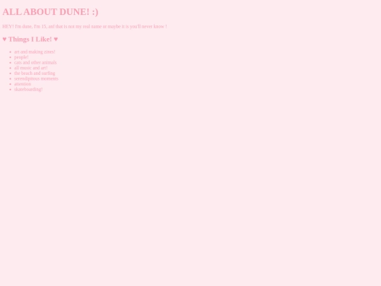 duneaboutme screenshot