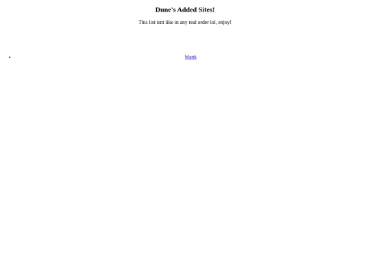 dunesaddedsites/dunesaddedsiteslist screenshot
