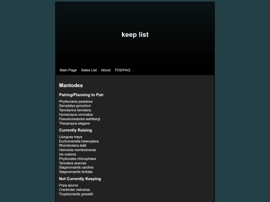 keeplist screenshot