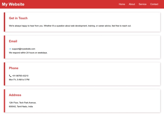 nav/Contact screenshot