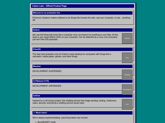 products screenshot