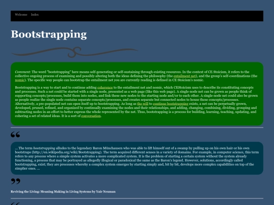 Bootstrapping screenshot