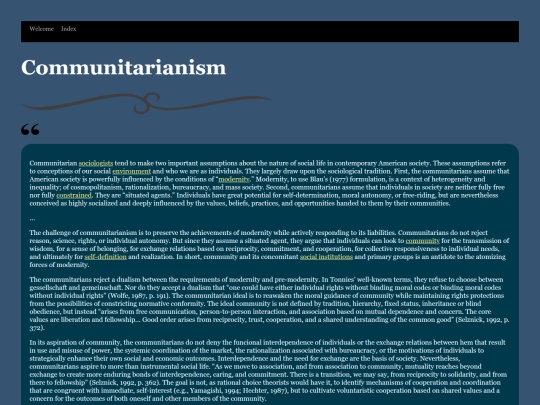 Communitarianism screenshot