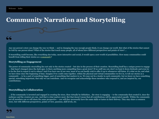 CommunityNarrationStoryTelling screenshot