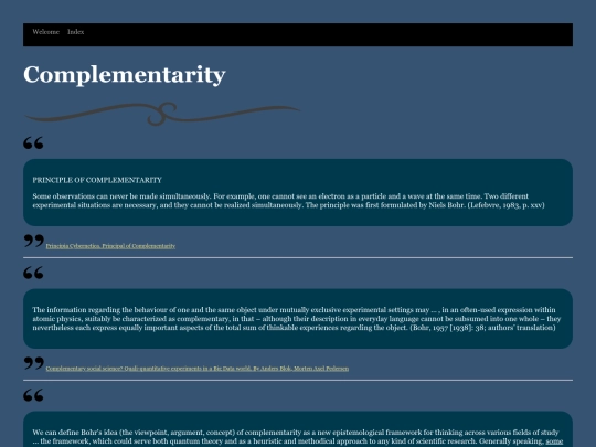 Complementarity screenshot