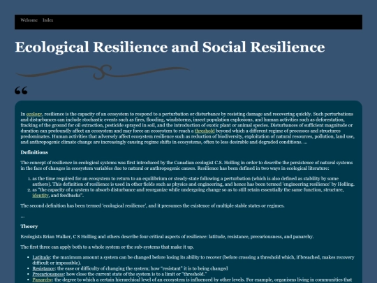 EcologicalResilience screenshot