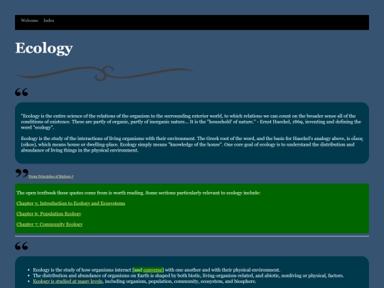 Ecology screenshot