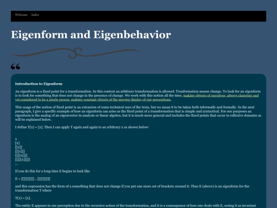 EigenformEigenbehavior screenshot
