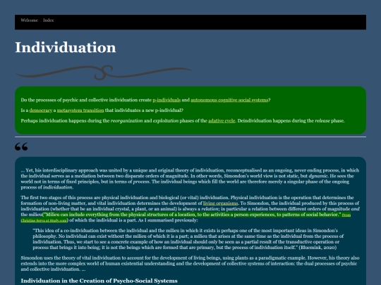 Individuation screenshot