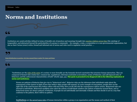 NormsAndInstitutions screenshot