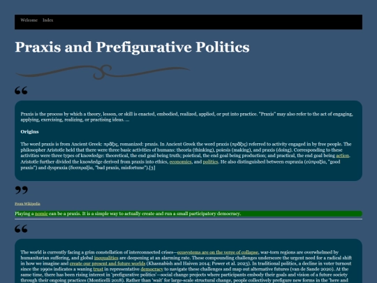 PraxisPrefigPolitics screenshot