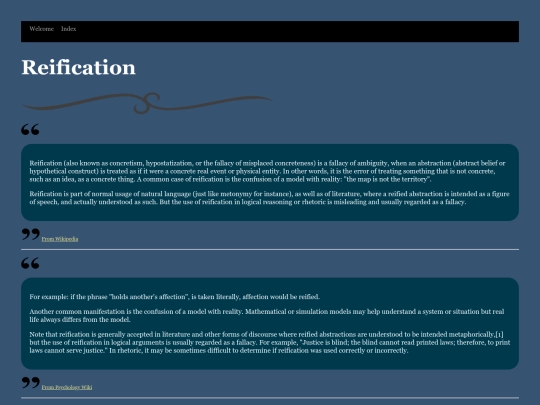 Reification screenshot