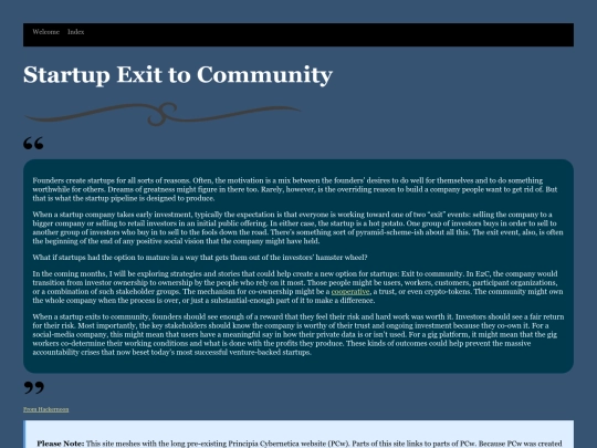 StartupExitToCommunity screenshot