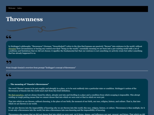 Thrownness screenshot