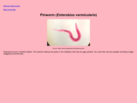 Worms/Pinworm screenshot