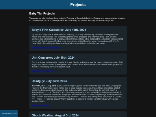 projects screenshot