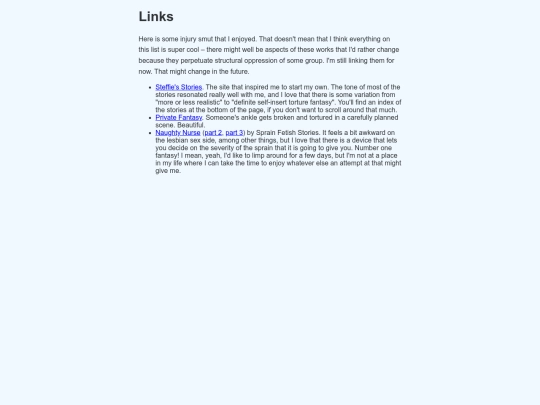 links screenshot