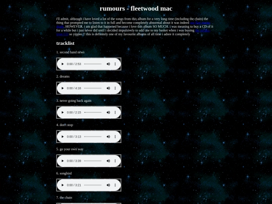 music/cds/rumours screenshot