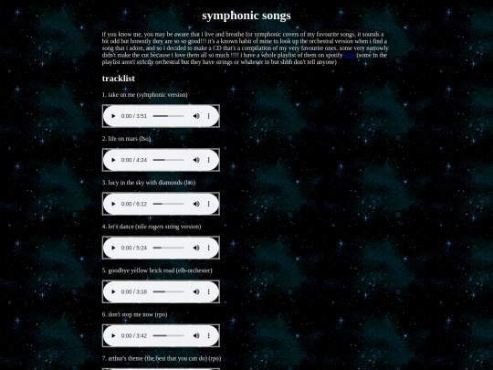 music/cds/symphonic-songs screenshot