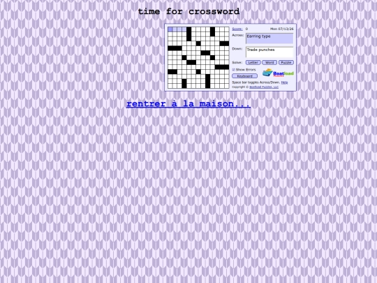 crossword screenshot