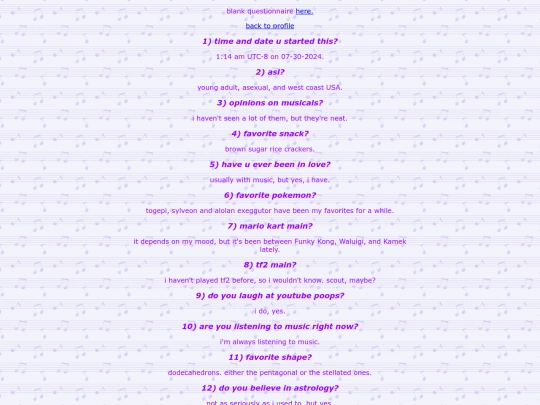 questionnaire screenshot