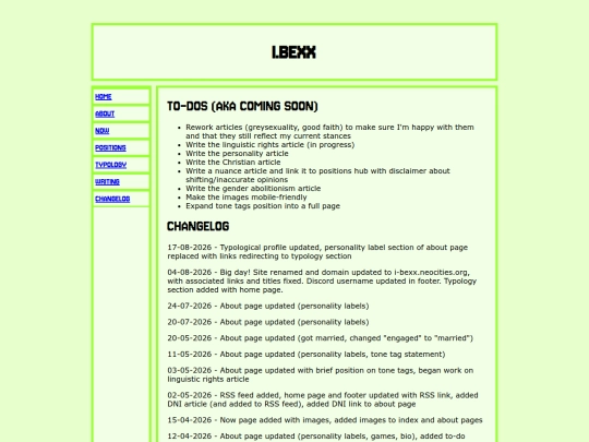 changelog screenshot