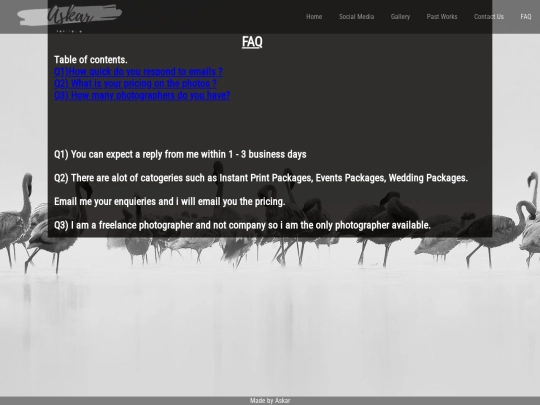 faq screenshot