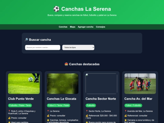 juego/canchas screenshot