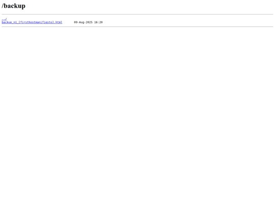 index/backup. screenshot