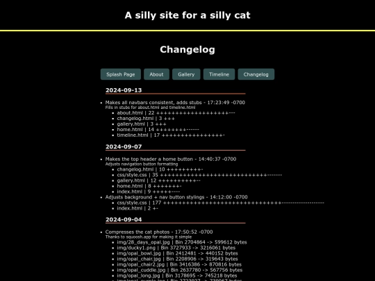 changelog screenshot
